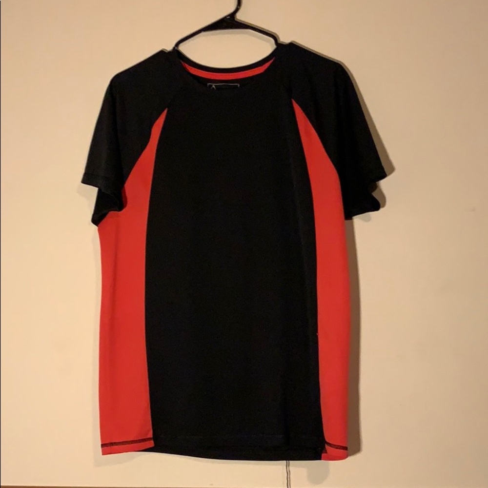 Black and Orange polyester sports shirt